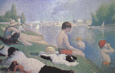 Georges Seurat Bathing at Asnieres (mk35) Norge oil painting art